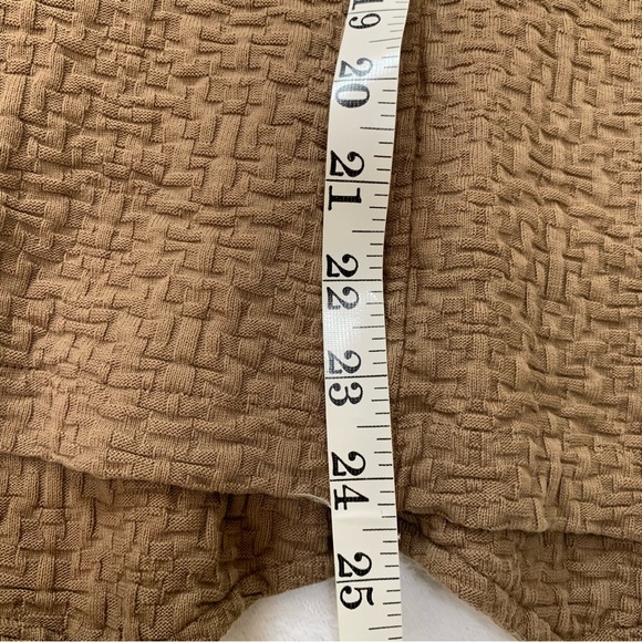 Mod-o-doc Walnut Brown Open Front Basket Weave Jacquard Knit Jacket, S, NWOT - Picture 7 of 8